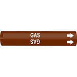 imagen de Bradysnap-On B4322- Marcador de tubos - 1 1/2 pulg. to 2 3/8 pulg. - Plástico - Blanco sobre marrón - B-915