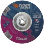 imagen de Weiler Tiger Ceramic Grinding Wheel 58332 - 7 in - Ceramic - 24 - R