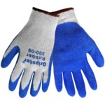 imagen de Global Glove Gripster 300 Blue/Gray 6 Cotton/Polyester Work Gloves - Rubber Palm Only Coating - Rough Finish - 300/6