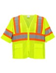 imagen de Global Glove FrogWear HV Chaleco de topógrafo de alta visibilidad GLO-0135-LG - tamaño Grande - Malla Poliéster - Amarillo/verde y naranja de alta visibilidad - ANSI clase 3, tipo R - glo-0135 lg