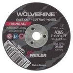 imagen de Weiler Wolverine Rueda de corte 56022 - Tipo 1 (recto) - 2 pulg. - Óxido de aluminio - 36 - S