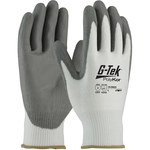 imagen de PIP G-Tek PolyKor 16-D622 White/Gray Medium Cut-Resistant Gloves - ANSI A2 Cut Resistance - Polyurethane Palm & Fingers Coating - 9.3 in Length - 16-D622/M