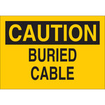 imagen de Brady B-401 Poliestireno Rectángulo Cartel de cable o línea enterrada Amarillo - 10 pulg. Ancho x 7 pulg. Altura - 25506