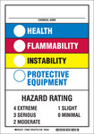 imagen de Brady B-811 Vinilo Rectángulo Guía de identificación de materiales peligrosos (HMIG) - 7 pulg. Ancho x 10 pulg. Altura - 70800