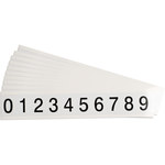 imagen de Brady 9713-# KIT Kit de etiquetas de números - 0 a 9 - Negro sobre blanco - 1 3/16 pulg. x 1 1/2 pulg.