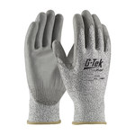 imagen de PIP G-Tek PolyKor 16-533 Salt & Pepper Small Cut-Resistant Gloves - ANSI A3 Cut Resistance - Polyurethane Palm Coating - 8.9 in Length - 16-533/S