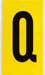 imagen de Brady 3470-Q Etiqueta en forma de letra - Q - Negro sobre amarillo - 5 pulg. x 9 pulg. - B-498
