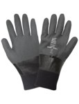 imagen de Global Glove FrogWear 590MF Gray/Black Large Nitrile Work Gloves - Nitrile Palm & Fingers Coating - 590MF/LG