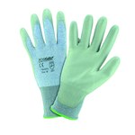 imagen de West Chester 718HSPU Gray Medium Cut-Resistant Gloves - ANSI A3 Cut Resistance - Polyurethane Palm Only Coating - 9.5 in Length - 718HSPU/M