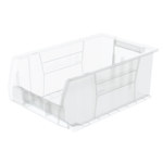imagen de Akro-mils Akrobin 200 lb Transparente Polímero de grado industrial Apilado Contenedor de almacenamiento - longitud 20 pulg. - Ancho 12 3/8 pulg. - Altura 8 pulg. - Compartimientos 1 - 30281SCLAR