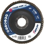 imagen de Weiler Tiger Paw Type 27 Flap Disc 51163 - Zirconium - 4-1/2 in - 80 - Medium