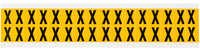 imagen de Brady 1520-X Etiqueta en forma de letra - X - Negro sobre amarillo - 9/16 pulg. x 3/4 pulg. - B-946