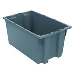 imagen de Akro-mils Contenedor apilable 35185 - 0.76 ft³, 5.69 gal - Gris - 18 pulg. x 11 pulg. x 9 pulg. - 35185 GREY