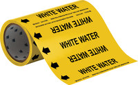 imagen de Brady 41525 Marcador de tubería autoadhesivo - Vinilo - Negro sobre amarillo - B-946