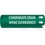 imagen de Brady 178480 Marcador de tubería de envoltura - 0.375 pulg. to 0.5 pulg. - Agua - Poliéster - Blanco sobre verde - B-689