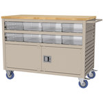 imagen de Akro-mils Carro de estante con persianas MA4824PLD3CRY - 800 lb capacidad - Masilla - Acero - MA4824PLD3 CLEAR