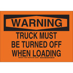 imagen de Brady B-302 Poliéster Rectángulo Letrero de tránsito de montacargas y camiones de almacén Naranja - 10 pulg. Ancho x 7 pulg. Altura - Laminado - 129557