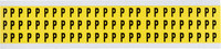 imagen de Brady 3410-P Etiqueta en forma de letra - P - Negro sobre amarillo - 11/32 pulg. x 1/2 pulg. - B-498