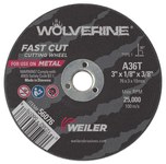 imagen de Weiler Wolverine Rueda de corte 56076 - Tipo 1 - Rueda recta - 3 pulg. - Óxido de aluminio - 36 - T