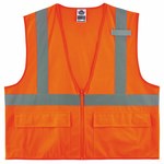 imagen de Ergodyne Glowear 8225Z Chaleco de alta visibilidad 21155 - tamaño Grande/XG - Poliéster - Naranja de alta visibilidad - ANSI clase 2