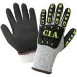 imagen de Global Glove Vise Gripster C.I.A. CIA300INT Blanco/azul Grande Tuffalene Guantes resistentes a cortes - CIA300INT LG