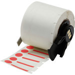 imagen de Brady M6-98-494-RD Etiquetas de impresora - 1 pulg. x 0.375 pulg. - Poliéster - Rojo, blanco - B-494