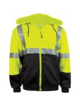 imagen de Global Glove FrogWear HV Sudadera con capucha GLO-HS2-6XL - tamaño 6XL - Poliéster sólido - Negro/Amarillo Alta-Vis - 29296