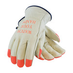 imagen de PIP 68-165HV Orange/White Large Grain Cowhide Leather Driver's Gloves - Keystone Thumb - 9.6 in Length - 68-165HV/L