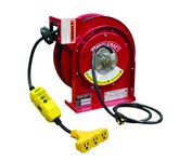 imagen de Reelcraft Industries L Series Cord Reel - 45 ft Cable Included - Spring Drive - 15 Amps - 125V - Triple Tap GFCI Outlet - 12 AWG - L 4545 123 9G