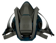 imagen de 3M 6500 Series Rugged Comfort Quick Latch 6502QL Gray/Teal Medium Nylon/Silicone Half Mask Facepiece Respirator - 051131-49490