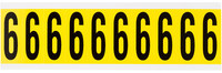 imagen de Brady 3440-9 Etiqueta de número - 9 - Negro sobre amarillo - 7/8 pulg. x 2 1/4 pulg. - B-498