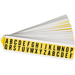 imagen de Brady 3420-LTR KIT Kit de etiquetas de letras - A a Z - Negro sobre amarillo - 9/16 pulg. x 3/4 pulg.