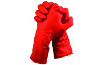 imagen de The Glove Company Chloronite® Chemical Gloves Rojo de alta vis. Grande Policlorofreno/nitrilo Apoyado Guante - Longitud 12 pulg. - 348098-00136