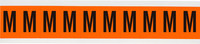 imagen de Brady 6570-M Etiqueta en forma de letra - M - Negro sobre naranja - 7/8 pulg. x 2 1/4 pulg. - B-946