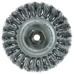 imagen de Weiler 13100 Wheel Brush - 4 in Dia - Knotted - Standard Twist Steel Bristle