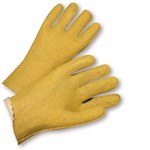 imagen de West Chester 3115 Yellow Large Jersey Work Gloves - Wing Thumb - PVC Full Coverage Coating - Rough Finish - 3115/L