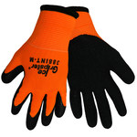 imagen de Global Glove Ice Gripster 388INT Black/Orange Large Cold Condition Gloves - Rubber Palm & Fingers Coating - Terry Insulation - 388INT/LG