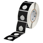 imagen de Brady THTEP-170-593-.5BK Rollo de etiquetas troqueladas para impresoras - 2.4 pulg. x 2.4 pulg. - Poliéster - Negro - B-593