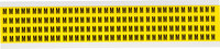 imagen de Brady 3400-M Etiqueta en forma de letra - M - Negro sobre amarillo - 1/4 pulg. x 3/8 pulg. - B-498