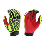 imagen de West Chester R2 87820 Red/Yellow/Black Large Synthetic Leather Work Gloves - Wing Thumb - Silicone Fingers Coating - 87820/L