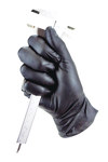 imagen de The Glove CoMPany Work Gear Negro Grande Nitrilo Guante desechable - acabado Con textura - Longitud 9.45 pulg. - 348098-00004
