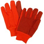 imagen de West Chester 710KORPD Orange Large Canvas Work Gloves - PVC Dotted Palm & Fingers Coating - 11 in Length