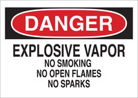 imagen de Brady B-302 Poliéster Rectángulo Cartel de advertencia de explosivos Blanco - 10 pulg. Ancho x 7 pulg. Altura - Laminado - 85165