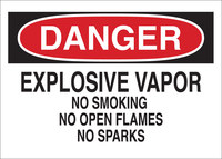 imagen de Brady B-401 Poliestireno Rectángulo Cartel de advertencia de explosivos Blanco - 10 pulg. Ancho x 7 pulg. Altura - 25652