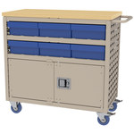 imagen de Akro-mils Carro de estante con persianas MA3618PLD1 - 800 lb capacidad - Masilla - Acero