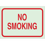 imagen de Brady Bradyglo B-347 Poliéster/poliestireno Rectángulo Letrero de no fumar Verde - 10 pulg. Ancho x 7 pulg. Altura - 85482
