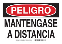 imagen de Brady B-851 Poliesterino de alto impacto Rectángulo Cartel de seguridad del equipo Blanco - 10 pulg. Ancho x 14 pulg. Altura - Idioma Español - 38658