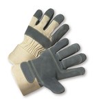 imagen de West Chester 500DP-AAA White Large Split Cowhide Leather Work Gloves - Wing Thumb - 10.25 in Length - 500DP-AAA/L