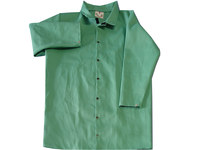 imagen de Chicago Protective Apparel Green Small FR-7A Cotton/Proban Welding Coat - 40 in Length - 601-GW SM