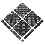 imagen de Notrax Modular Lok-Tyle Wet Condition Floor Mat Tile 523 12 X 12 BLK, 12 in x 12 in, Vinyl, Black